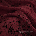 Pizzo Chantilly in cotone floreale rosso